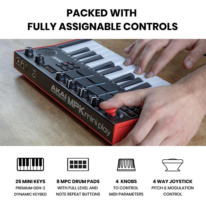 Controlador MIDI AKAI Professional MPK Mini Play MK3